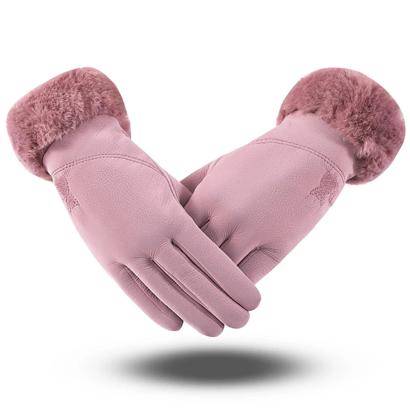 Зимние перчатки с милым рисунком, дышащие, бархатные, плотные, Зимние перчатки для девочек, студенческие, полный палец, варежки