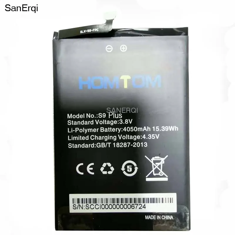 

Limited Stock Retail For HOMTOM S9PLUS Battery 4050mAh for HOMTOM S9PLUS Smart Phone Batteria Battery