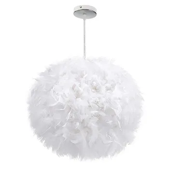 

top selling product in 2020 Feather Ceiling Pendant Light Shade Simples Nordic-style Modern Sweet Romantic Chandelier (White)