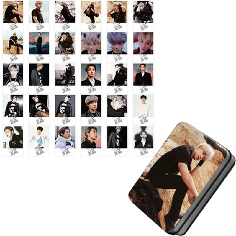 30 шт./компл. K-pop EXO новые Ablum не мешать мой темп Lomo карты Chanyeol Baekhyun фото карты с металлической коробкой