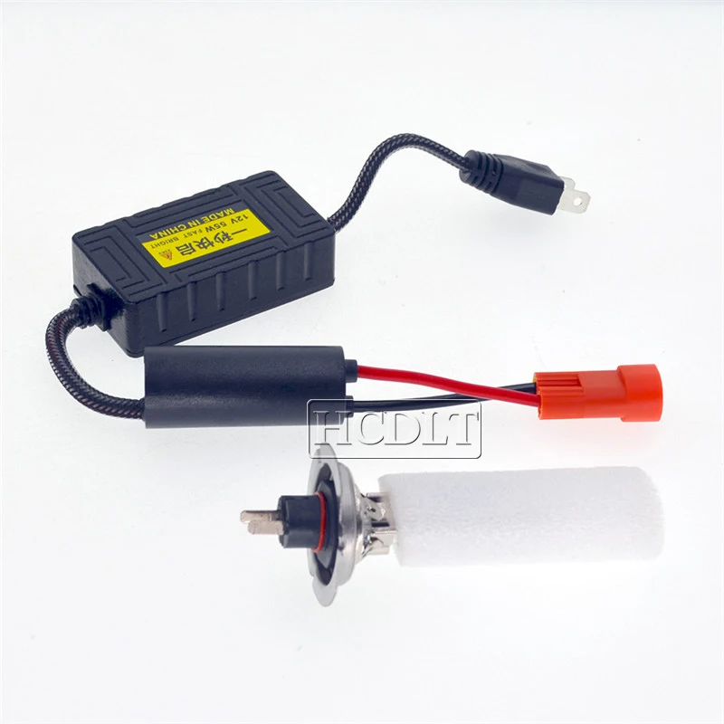 HCDLT Full Set Super Mini 55W AC Slim Ballast HID Headlight Kit Xenon H7 H1 H11 9005 9012 Replacement Bulb Lamps 12V 5500K White (2)