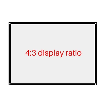 

4:3 Projection Screen Cloth 60 72 84 Inch Reflective Fabric Cloth Home Outdoor Office 3D HD Projector Screen Projection Screen