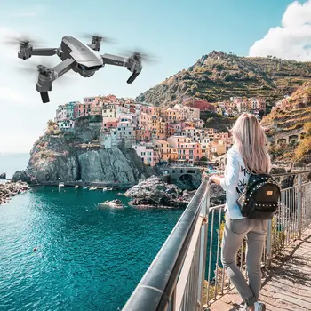 

New RC Drone Wifi FPV And Wide-angle High-definition 4K Dual Camera Remote Control Height Foldable Quadcopter Drone Gift Toy