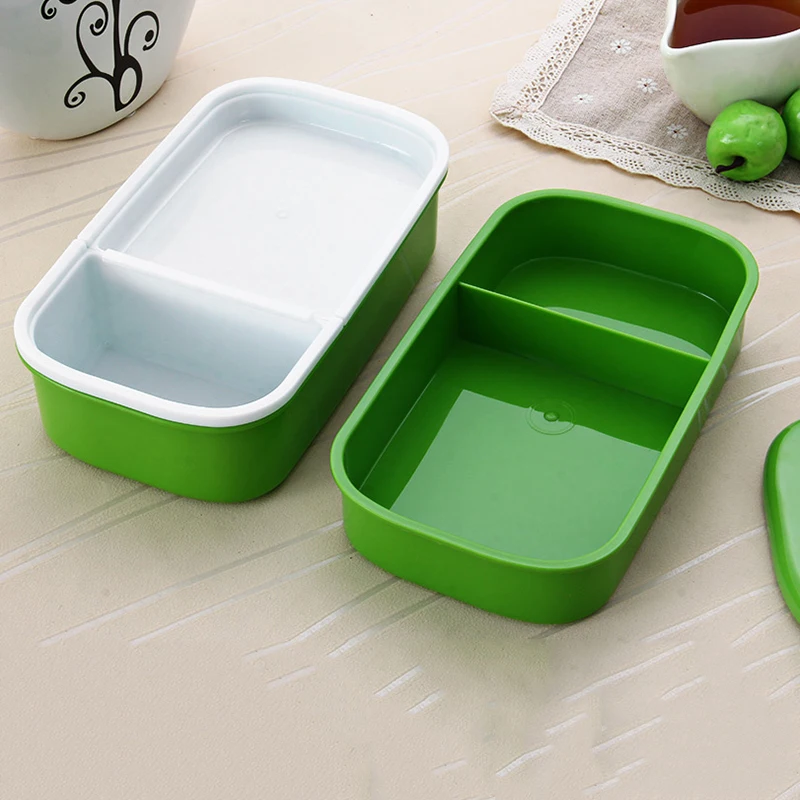 

Newly 1x Japanese Style 2-Layer Plastic Portable Double Layers Sealed Lunch Box