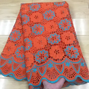 

swiss voile lace in switzerland high quality 2019 burnt orange lace african lace tissu broderie dubai fabric 5yard