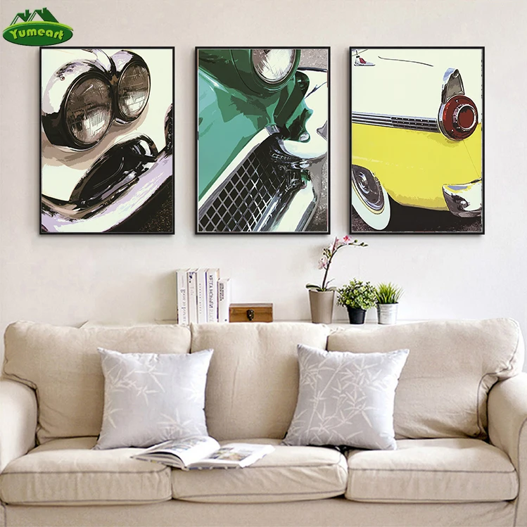 Retro Car Wall Art Canvas Prints ,modern Canvas Art Paintings Print
