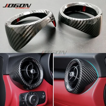 

Real Carbon Fiber For Alfa Romeo Stelvio 949 2017 - 2020 Car Interior Trim Dashboard Console Air Condition Side AC Vent Cover