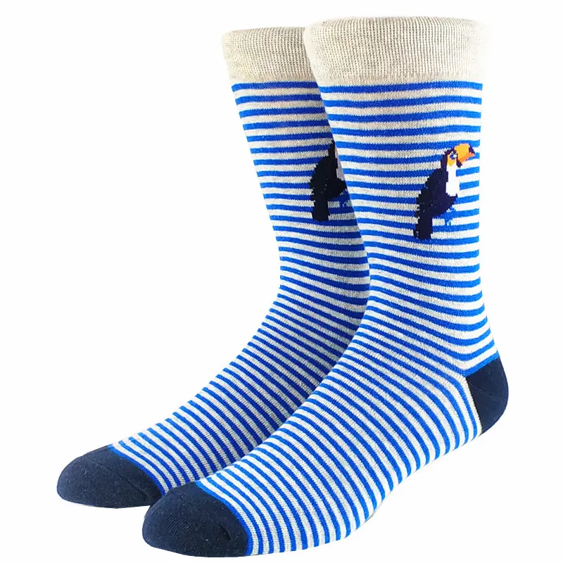 2 пары мужских высоких носков Happy Big Beak Bird|socks usa|casual socksusa socks |