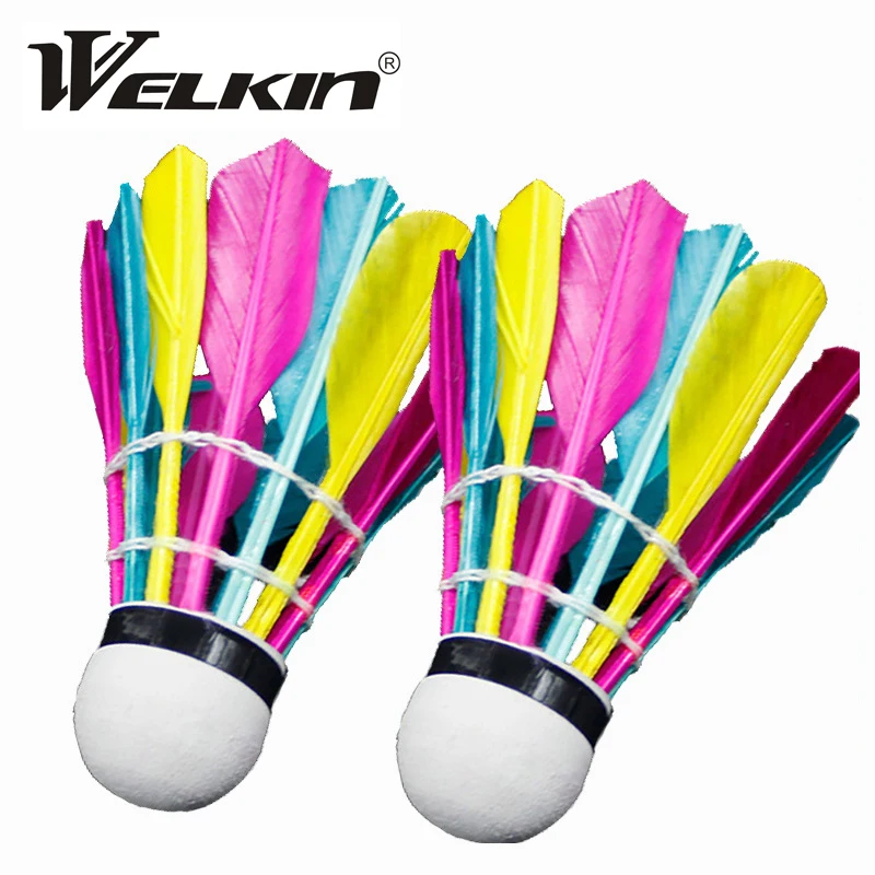 3 Pieces Badminton Balls Professional Colorful Badminton Balls for Training Shuttlecocks Durable badminton training accessories 10pcs golf training balls for golf swing shot training indoor practice ball bright rainbow color soft eva sponge foam balls 42mm