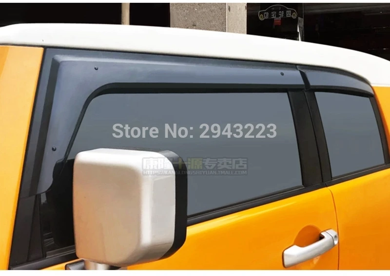 Автомобильный Стайлинг для Toyota FJ Cruiser 2007- ABS пластиковые вентиляционные Защита от солнца и дождя щит Delflector окно козырек тенты крышка 4 шт