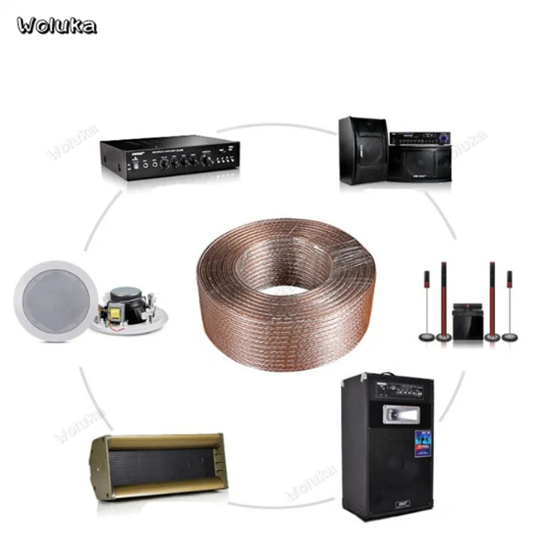 Кабель для hi-fi динамика Рог линейный аудиокабель 10 м/20 м возможностью погружения на глубину до 30 м 40 м/50 м/60 70m 80 90 м 100 CD50 W05