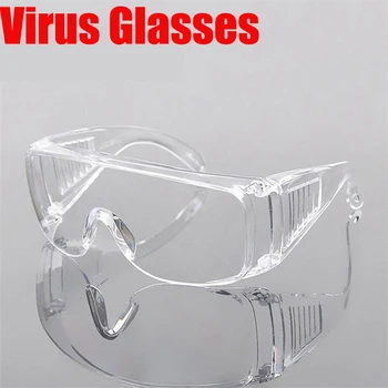 

300pcs 99.9% Anti-Virus Goggles For Eyes Protection Windproof Dustproof Resistant Transparent Glasses Protective Virus Glasses