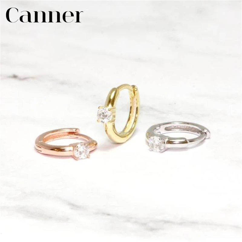 Simple Luxury Circle Zircon Earring 925 Sterling Silver Crystal CZ Hoop Earrings for Women Gold Silver Fashion Jewelry Wholesale - Image 5