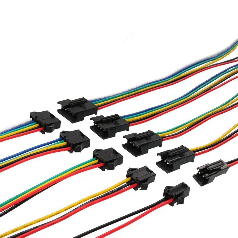 10pairs JST SM 2P 3P 4P 5P 6P Plug Socket Male to Female Wire Connector LED Strips Lamp Driver Connectors Quick Adapter | Обустройство