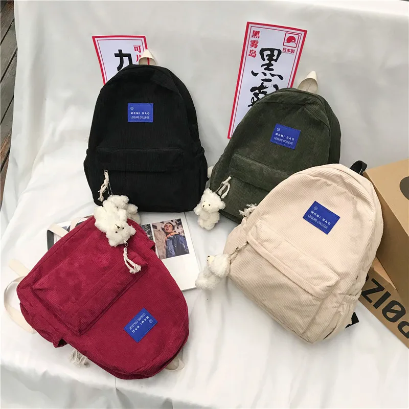 

School Bag Women's Korean-style High School INS Wind MORI Series Hipster Simple Students Campus Backpack Cute Versatile Backpack