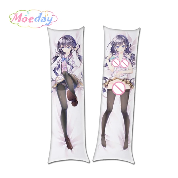 Японское аниме Dakimakura Adagaki Aki Fujinomiya Neko длинная подушка для объятий чехол - Цвет: 4
