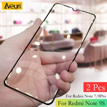 

2Pcs 9D Full Glue Cover Tempered Glass For Xiaomi Redmi Note 9s 9 Pro Max Screen Protector For Redmi Note 8T 7 8 Pro T 9 S Glass