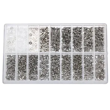 

1000pcs Small Stainless Steel Spectacles Screws Glasses Sunglass Watch Nuts Screwdriver Repair Tool For Home Tool Kit