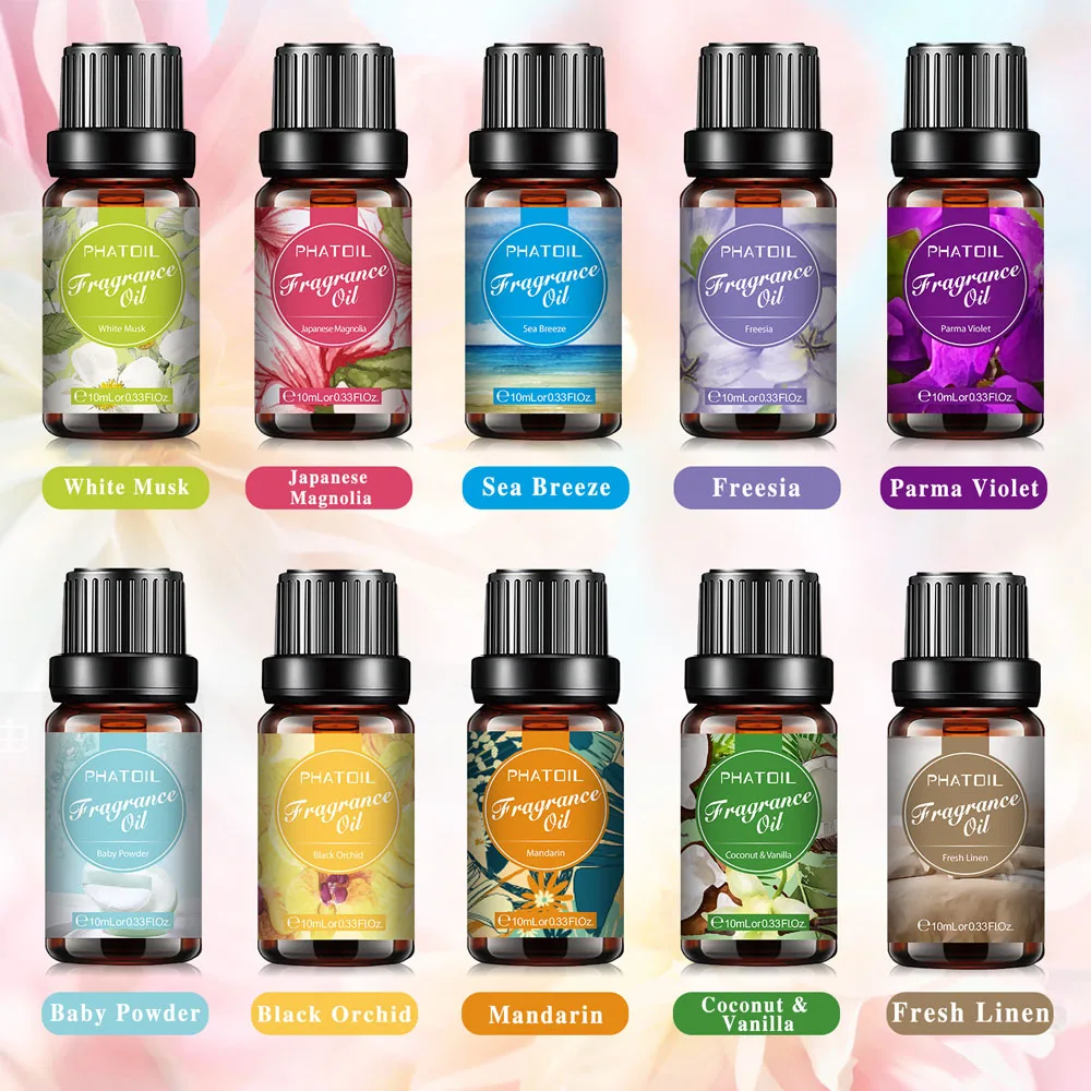 Фото PHATOIL 10 мл, эфирное масло, белый мусс, фрезия, китайский Ароматический диффузор, ароматические масла для увлажнителя, свечей, изготовления мыла №2