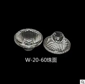 60degree Высокое качество 50 шт. 30/45/60/120 градусов тонкая поверхность бисера светодиодный линзы коллиматор отражатель светодиодный свет лампы диаметр 20 мм - Цвет корпуса: 60degree