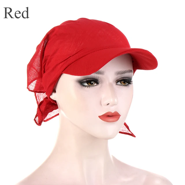 Turban Caps Brim Cap Hijab Sun Visor 
