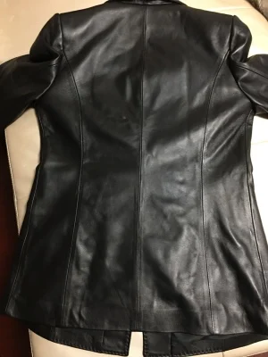 Новый короткий осенний тонкий костюм кожаная куртка KC4