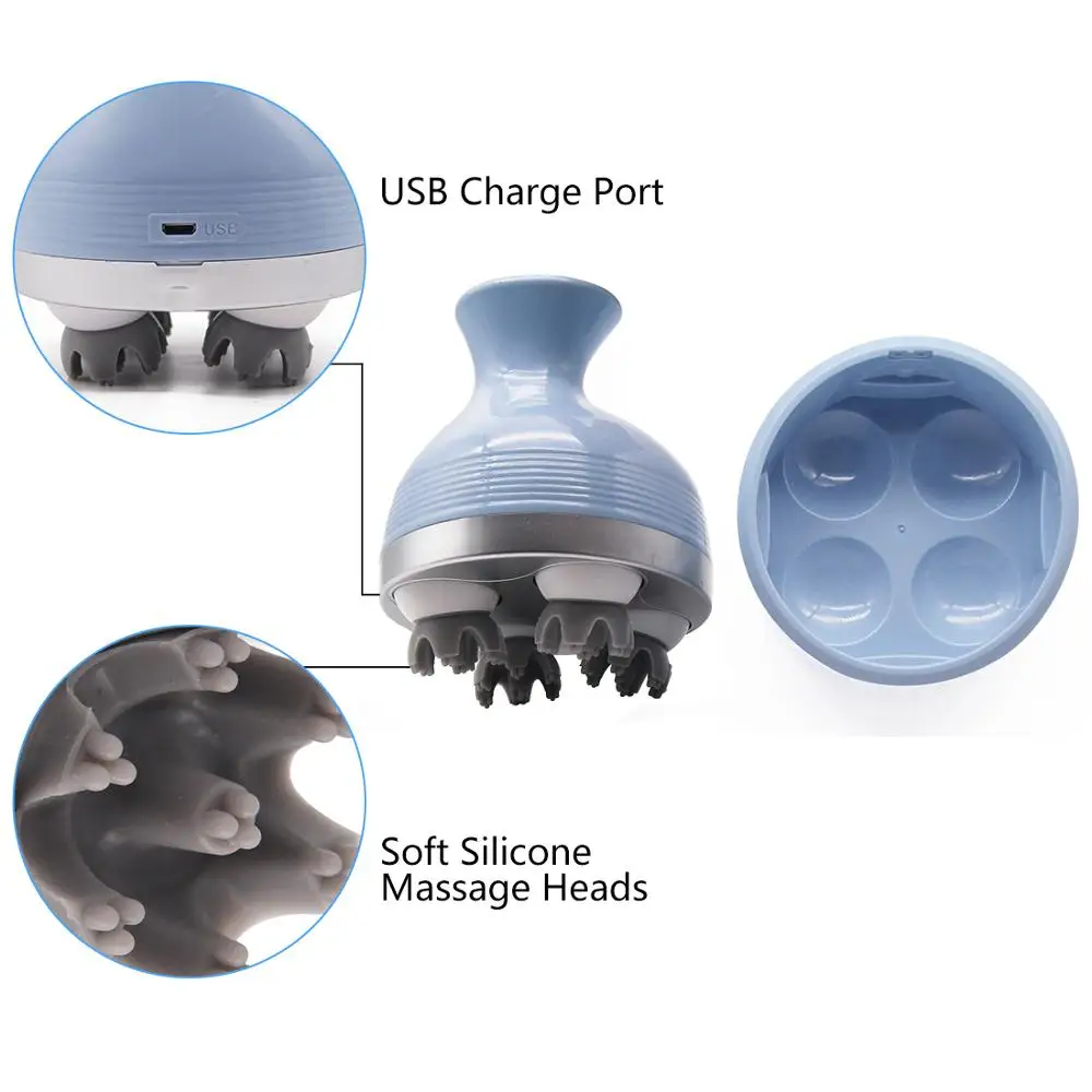 Силиконовый беспроводной Электрический массажер для кошачьей головы, usb-массажер для зарядки, как ручной массажер для пальцев
