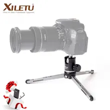 XILETU MT26 + XT15 Aluminium Legierung Desktop Halterung Mini Tabletop Stativ mit Kugelkopf Für DSLR Kamera Spiegellose Kamera Smartphone