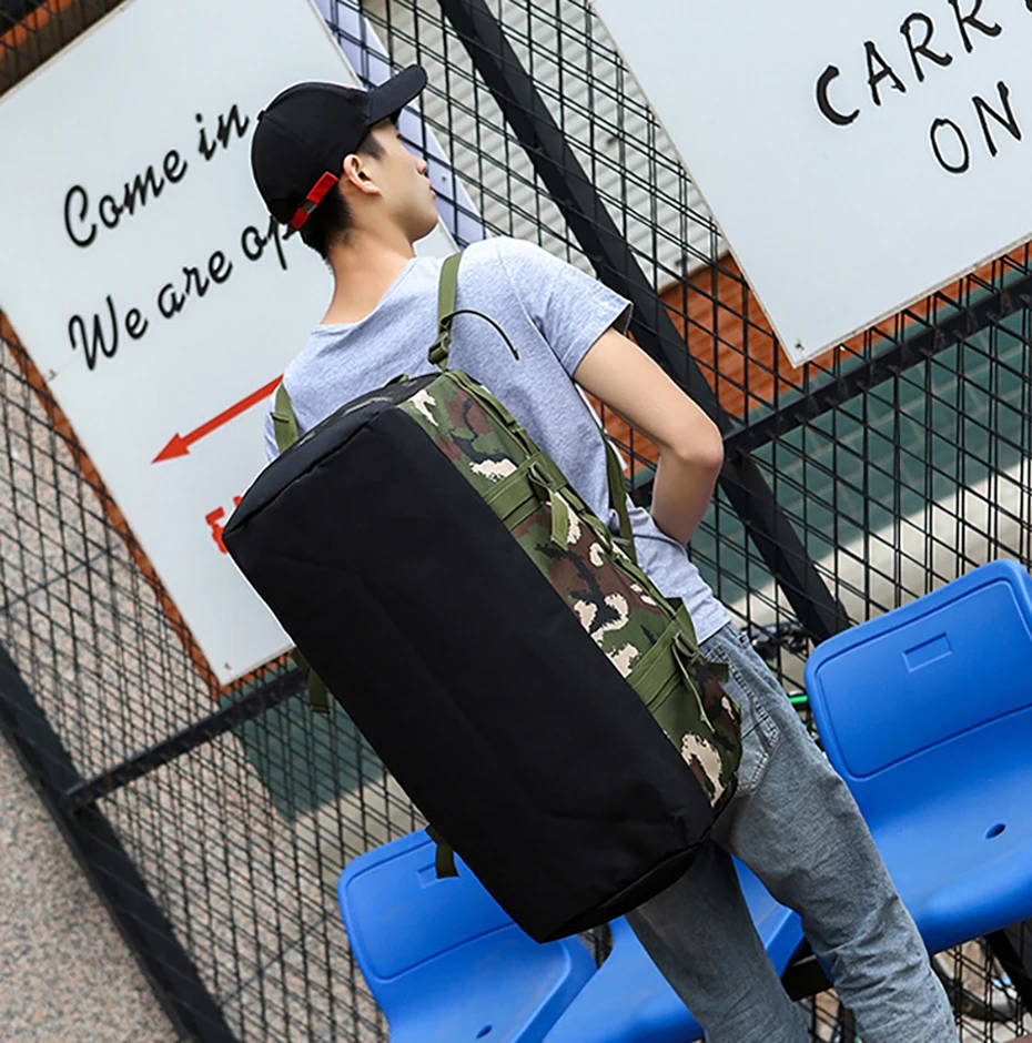 Camo Gym Sports Bag Men Waterproof Fitness Training Backpacks Multifunctional Travel Luggage Outdoor Sporting Tote For Male13