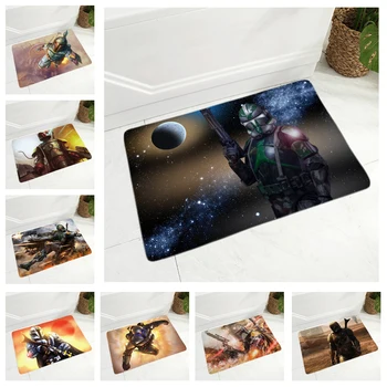 

Star Wars Mandalorian Door Mat Rug Soft Flannel Carpet for Hallway Bedroom Decor American Movies Non-Slip Floor Doormat 40x60cm