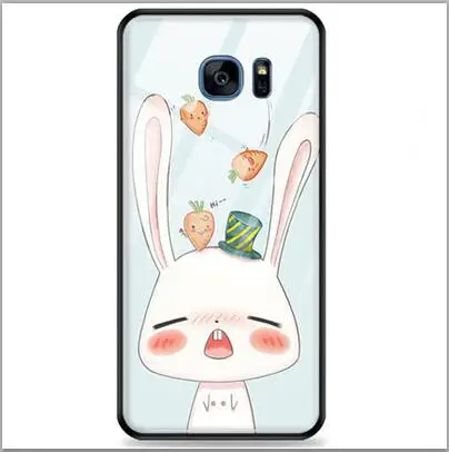 Чехол для samsung Galaxy S7 Edge из закаленного стекла с рисунком из мягкого силикона с узором Чехлы для samsung Galaxy S 7 Edge задняя крышка - Цвет: A5