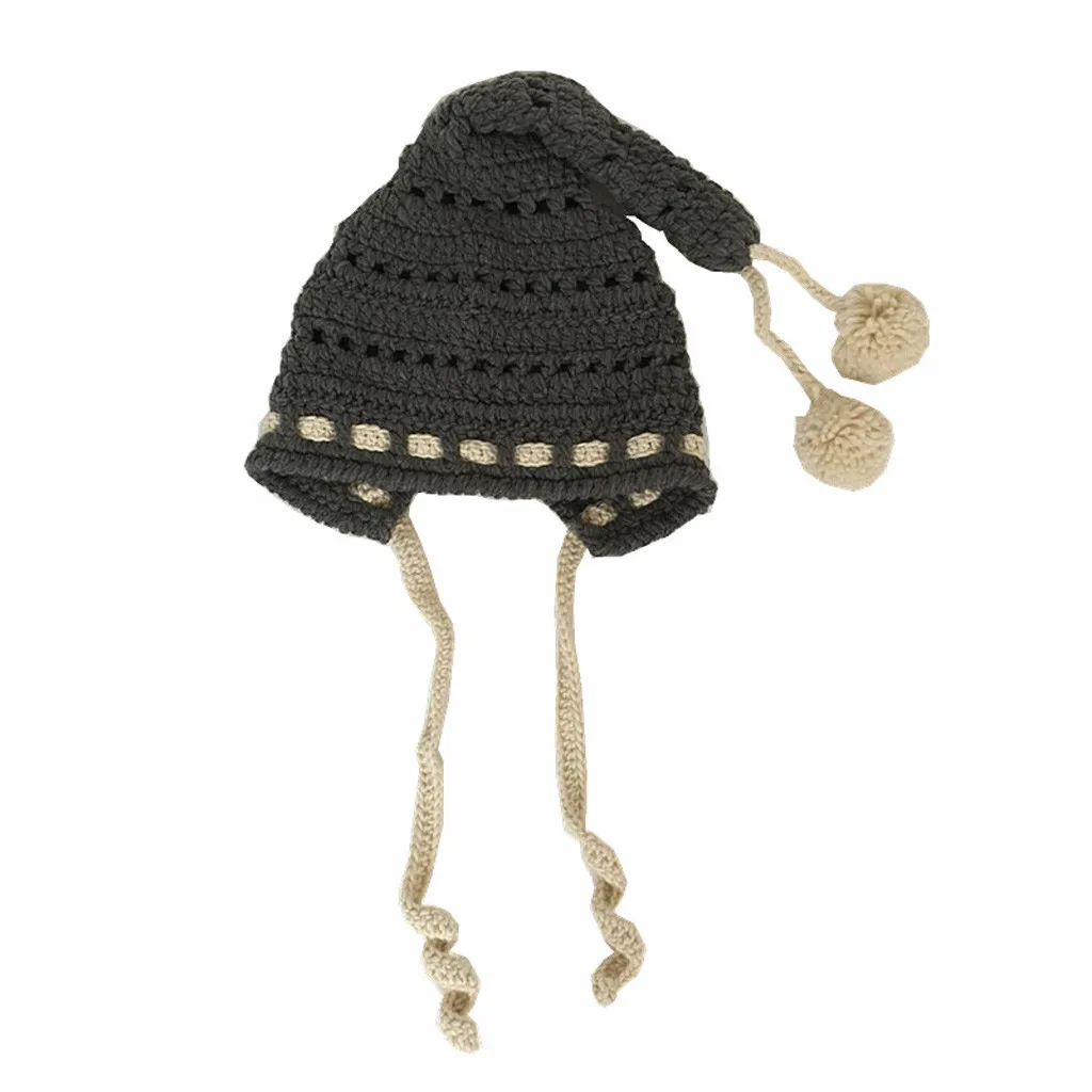 Gorros mujer invierno czapka zimowa, Рождественская зимняя утепленная детская шапка, вязаная крючком, Радужная, длинный хвост, вязаная шапка, женская шапка