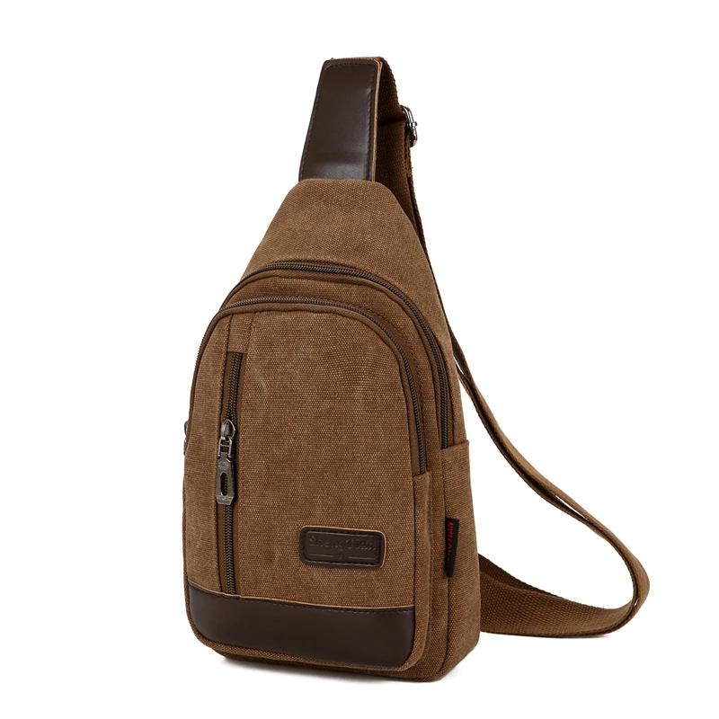 

Hot 2019 Fashion Vintage Men Crossbody Bags Chest Canvas Water Proof Handbags For Male Military Shoulder Bag Bolsas WW033