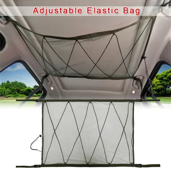 

Car Mesh Auto Storage Bag Ceiling Adjustable Elastic Polyester Accessories