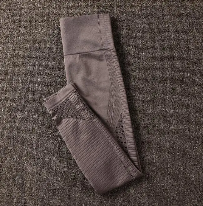 Coffee leggins A 3 стиля, женские сетчатые Бесшовные Леггинсы для йоги, уплотненные обтягивающие штаны с высокой талией, спортивные штаны для бега, фитнеса, тренировки, штаны - Цвет: Coffee leggins A