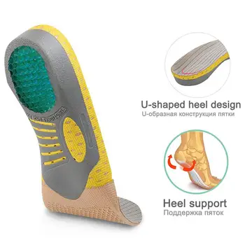 

Sports Insole Comfortable PVC 2pcs Grey Remove The Foot Health Silica Gel Orthotic Insole Healthy Massage Soft Sponge Insole