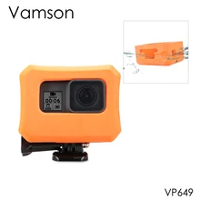 Vamson для Go pro Водонепроницаемый защитный чехол оранжевый поплавок Крышка для GoPro Hero 7 6 5 черный 7 серебристо-белый аксессуары для камеры VP649