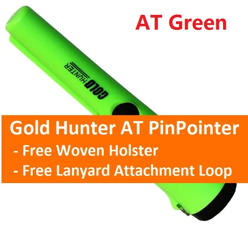 6 шт./лот Gold Hunter AT Ручной металлодетектор pinpointer водонепроницаемый металлоискатель для золота подводный металлоискатель - Цвет: AT Green