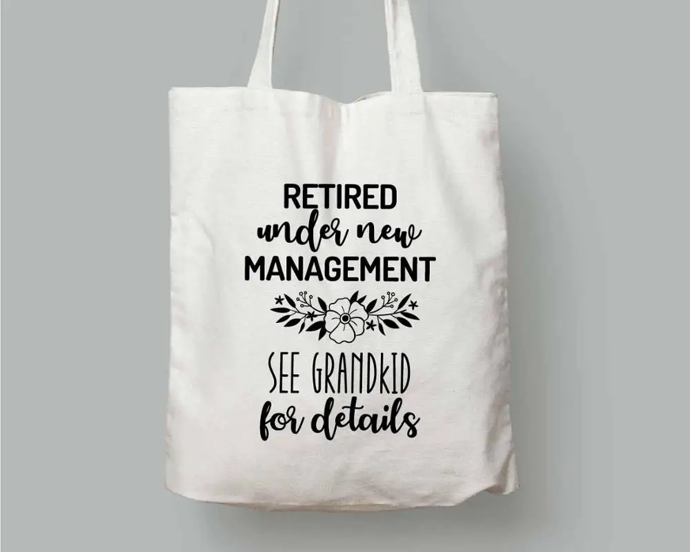 Бабушка Сумка-тоут подарок на пенсию для бабушек цветы подарок графический лозунг забавные красивые холсты сумки для покупок дорожная сумка, косметичка