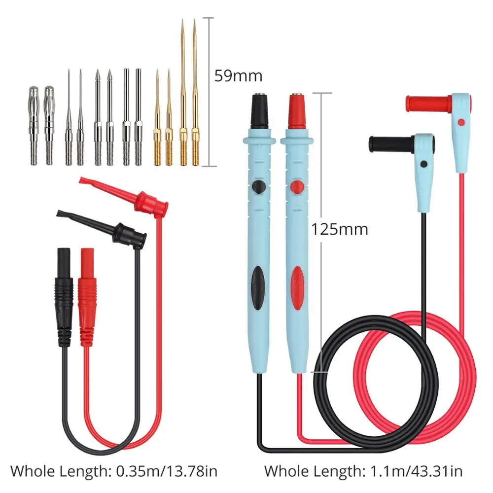 Ceny PROSTER multimetr prowadzi zestaw profesjonalne i zmodernizowane przewody pomiarowe zestaw pozłacane sondy multimetru zaciski krokodylkowe Test haki