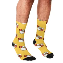 

2021 Funny Men's socks Benching Egg Yolk Pattern Printed hip hop Men Happy Socks cute boys street style Crazy Socks for men