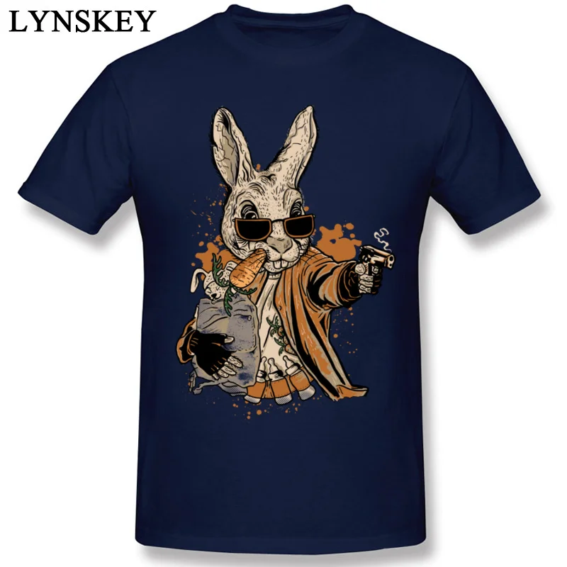  Fashion Mens T-shirts Round Collar Autumn Short Sleeve Cotton Tops Tees smith the rabbit Printed On Sweatshirts navy ablue