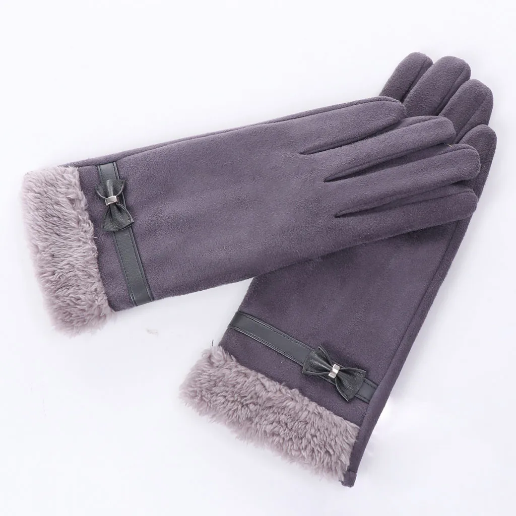 Женские зимние Нескользящие эластичные теплые мягкие перчатки с манжетами, женские водонепроницаемые спортивные перчатки, теплые перчатки для езды на велосипеде