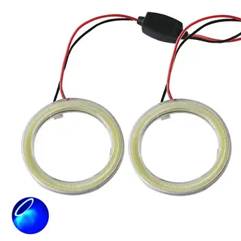 

2Pcs/Set 9-14V COB LED Angel Eyes Car Auto Vehicle Rings Head Light Bulb Lamp Car Interior Accessories New Hot Sale