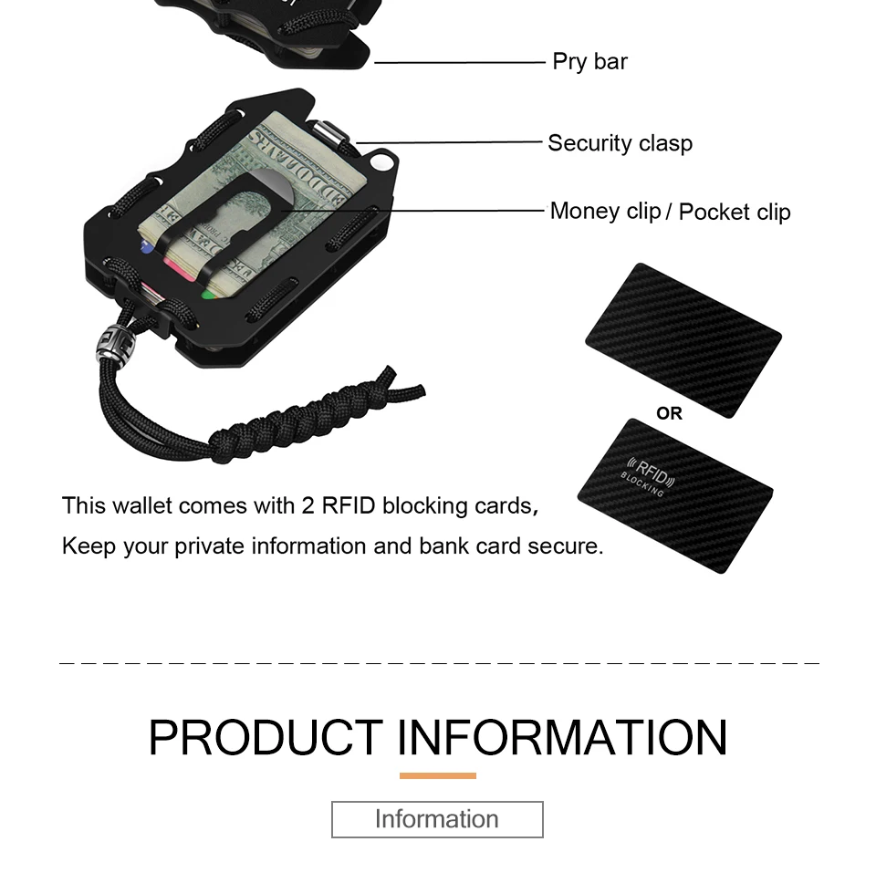 RFID Блокировка металлический мужской кошелек стильный держатель для кредитных карт минималистичный тонкий кошелек для ID карт держатель Бизнес зажим для денег алюминий