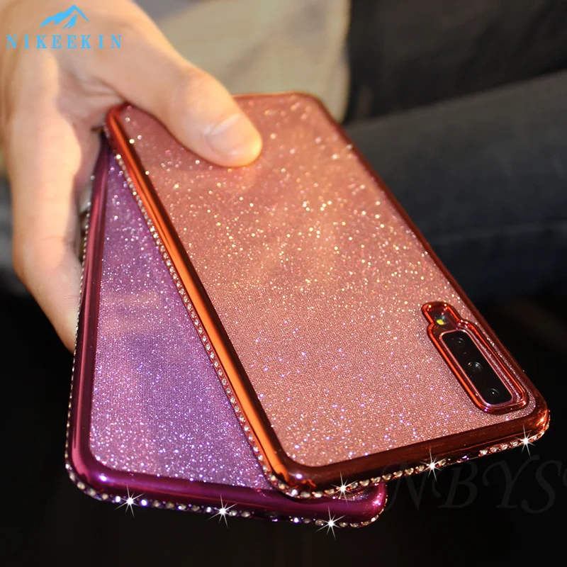 Блестящий Алмазный чехол для Samsung A11 A31 A21S A71 A51 A01 A30S A41 Мягкий ТПУ Galaxy Note 20 U S10 Lite S9 S8