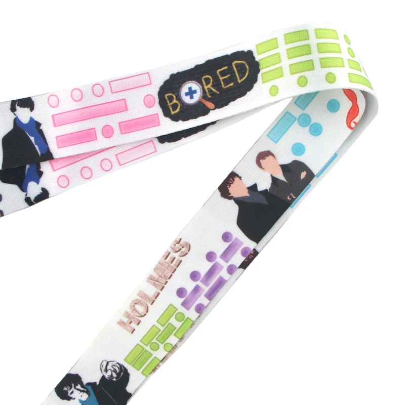 CA207 20 шт./лот Шерлок Мосс пароль ремешки для брелка ID карты пропуск мобильного телефона USB держатель Бейджа повесить веревку