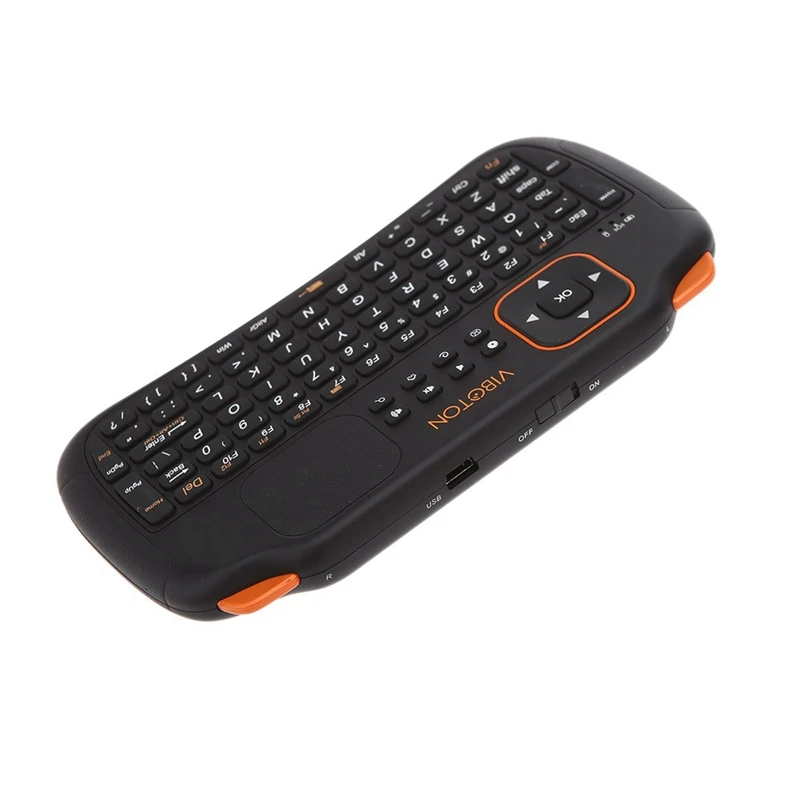 Viboton S1 английская Универсальная беспроводная клавиатура 2,4G Air mouse пульт дистанционного управления с сенсорной панелью для Windows Linux для компьютера Pr