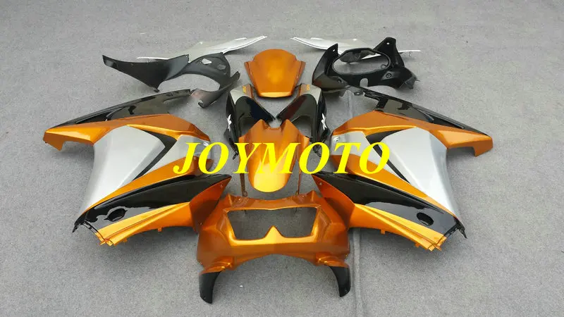 Инъекции обтекатель комплект для KAWASAKI Ninja ZX250R 08 09 10 12 EX250 ZX 250R 2008 2010 2012 оранжевый серебро Обтекатели+ подарки KB95