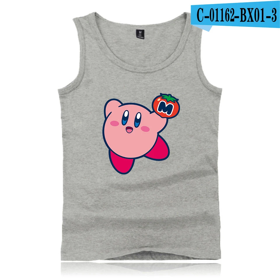 Kirby серия милые классные Harajuku уличная безрукавка топы без рукавов Capless Новое поступление модные летние без рукавов классные мужские топы на бретелях - Цвет: gray